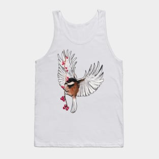 Watercolor - Winter bird Tank Top